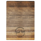 Voeg uw logo rustieke schuur hout klembord (Achterkant)