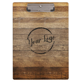 Voeg uw logo rustieke schuur hout klembord