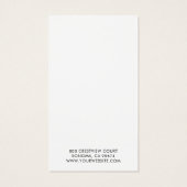 Voeg Uw Logo Sieraden Displaykaart Toe Visitekaartje (Achterkant)