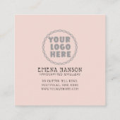 Voeg Uw Logo sieraden Oorbellen Cream Display Kaar Contactkaartje (Achterkant)