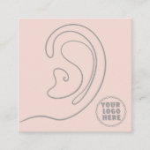 Voeg Uw Logo sieraden Oorbellen Cream Display Kaar Contactkaartje (Voorkant)