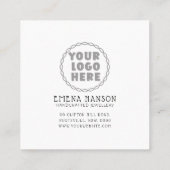 Voeg Uw Logo sieraden Oorbellen Display Kaart Contactkaartje (Achterkant)