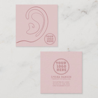 Voeg Uw Logo sieraden Oorbellen Roze Display Kaart Contactkaartje