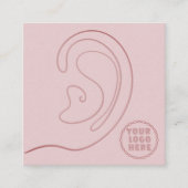 Voeg Uw Logo sieraden Oorbellen Roze Display Kaart Contactkaartje (Voorkant)