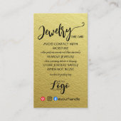 VOEG UW LOGO-sieraden ZORG-KAARTEN TOE IN DE VEREN Visitekaartje (Voorkant)