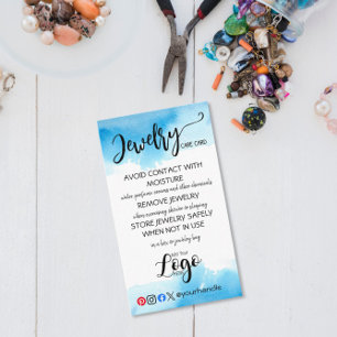 VOEG UW LOGO-sieraden ZORG-KAARTEN TOE IN DE VEREN Visitekaartje