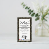 VOEG UW LOGO-sieraden ZORG-KAARTEN TOE IN DE VEREN Visitekaartje (Staand voorkant)