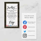 VOEG UW LOGO-sieraden ZORG-KAARTEN TOE IN DE VEREN Visitekaartje (Voorkant / Achterkant)