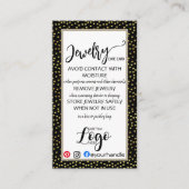 VOEG UW LOGO-sieraden ZORG-KAARTEN TOE IN DE VEREN Visitekaartje (Voorkant)