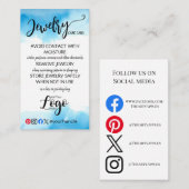 VOEG UW LOGO-sieraden ZORG-KAARTEN TOE IN DE VEREN Visitekaartje (Voorkant / Achterkant)