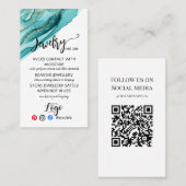 VOEG UW LOGO-sieraden ZORGKAARTEN TOE VK Visitekaartje (Voorkant / Achterkant)