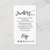 VOEG UW LOGO-sieraden ZORGKAARTEN TOE VK Visitekaartje (Voorkant)