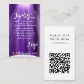 VOEG UW LOGO-sieraden ZORGKAARTEN TOE VK Visitekaartje (Voorkant / Achterkant)