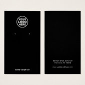 Voeg uw Logo Simple Black Earning-beeldscherm toe Visitekaartje (Voorkant /achterkant)