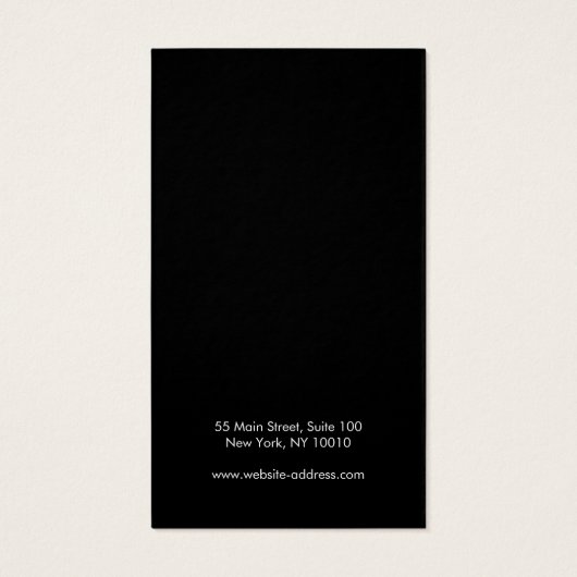 Voeg uw Logo Simple Black Earning-beeldscherm toe Visitekaartje (Achterkant)
