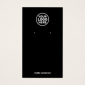 Voeg uw Logo Simple Black Earning-beeldscherm toe Visitekaartje (Voorkant)