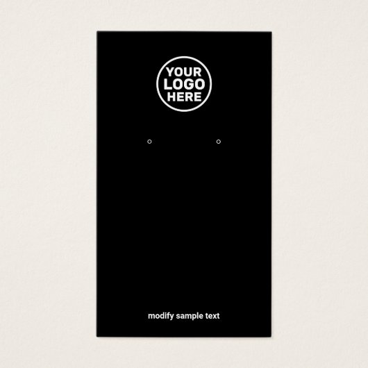 Voeg uw Logo Simple Black Earning-beeldscherm toe Visitekaartje (Voorkant)