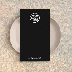 Voeg uw Logo Simple Black Earning-beeldscherm toe Visitekaartje