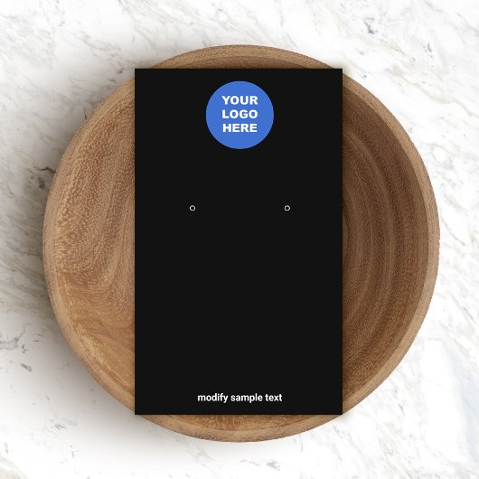 Voeg uw Logo Simple Black Earning-beeldscherm toe Visitekaartje
