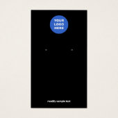 Voeg uw Logo Simple Black Earning-beeldscherm toe Visitekaartje (Voorkant)