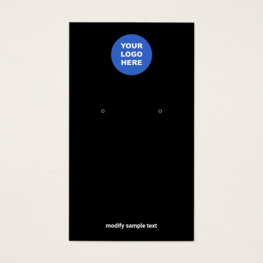 Voeg uw Logo Simple Black Earning-beeldscherm toe Visitekaartje (Voorkant)