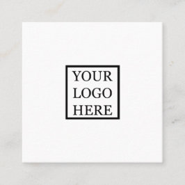 Voeg uw Logo Simple Black- en White-minimalistisch Vierkante Visitekaartje