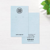 Voeg uw Logo Simple Blue Earring Display Kaart toe (Bureau)