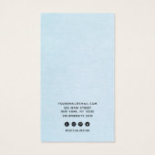 Voeg uw Logo Simple Blue Earring Display Kaart toe (Achterkant)