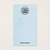 Voeg uw Logo Simple Blue Earring Display Kaart toe (Voorkant)