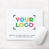 Voeg uw Logo Simple Business Promotional White toe Muismat (Met muis)