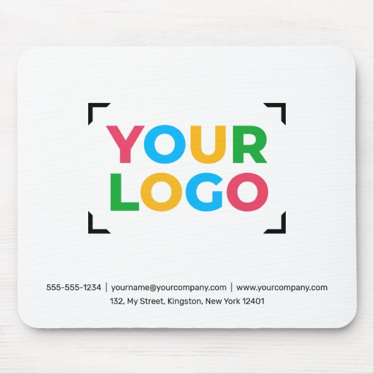 Voeg uw Logo Simple Business Promotional White toe Muismat (Voorkant)