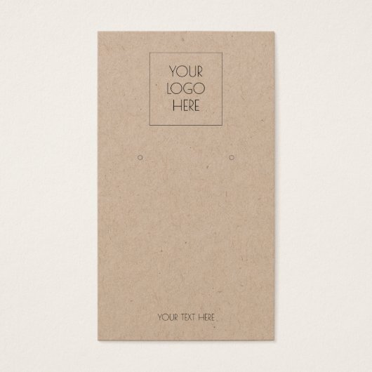 Voeg uw Logo Simple Earling Kraft Display Card toe Visitekaartje (Voorkant)