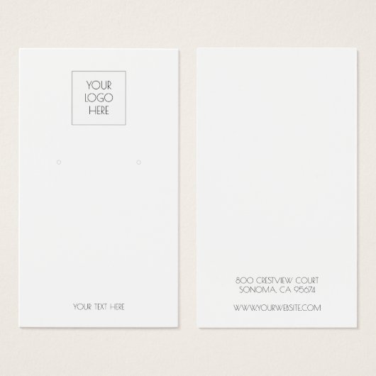 Voeg uw Logo Simple Earning Display Kaart toe (Voorkant /achterkant)