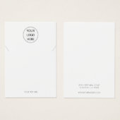 Voeg uw Logo Simple Ketting Jewelry Display Kaart  (Voorkant /achterkant)