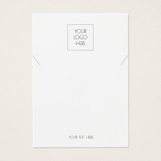 Voeg uw Logo Simple Ketting Jewelry Display Kaart (Voorkant)