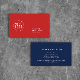 Voeg uw Logo Simple Separator Editable Color toe Visitekaartje