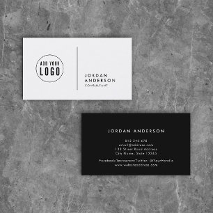 Voeg uw Logo Simple Separator Editable Color toe Visitekaartje