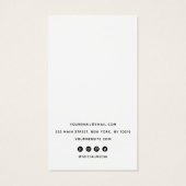 Voeg uw Logo Simple White Earning Display Card toe Visitekaartje (Achterkant)