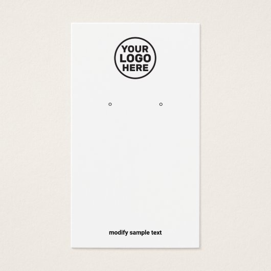 Voeg uw Logo Simple White Earning Display Card toe Visitekaartje (Voorkant)