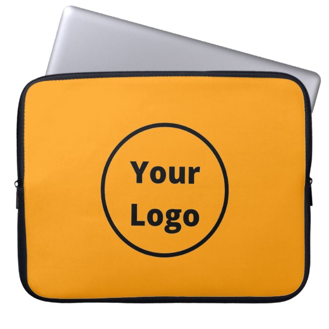 Voeg uw logo sinaasappel toe laptop sleeve (Voorkant)