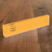 Voeg uw logo sinaasappel toe naambordje (Zijkant)