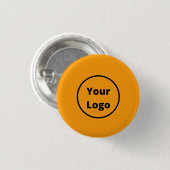 Voeg uw logo sinaasappel toe ronde button 3,2 cm (Voorkant /achterkant)