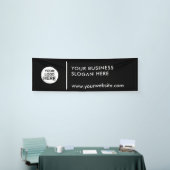 Voeg uw Logo-slogan en promotietekst toe Spandoek (Beurs)