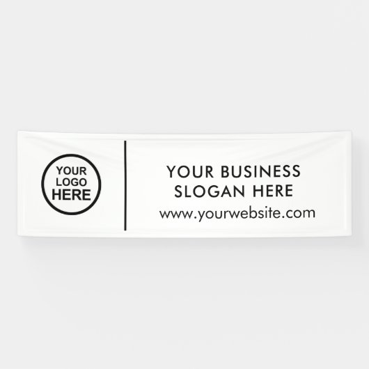 Voeg uw Logo-slogan en tekstpromotiebanner toe Spandoek (Horizontaal)