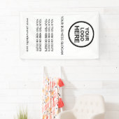 Voeg uw Logo-slogan en tekstpromotiebanner toe Spandoek (Insitu)