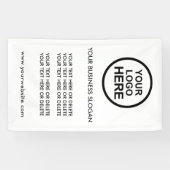 Voeg uw Logo-slogan en tekstpromotiebanner toe Spandoek (Horizontaal)