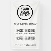 Voeg uw Logo-slogan en tekstpromotiebanner toe Spandoek (Verticaal)