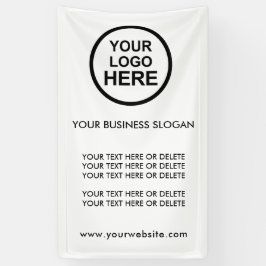 Voeg uw Logo-slogan en tekstpromotiebanner toe Spandoek