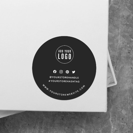 Voeg uw Logo sociale media aangepaste kleurenmarke Ronde Sticker