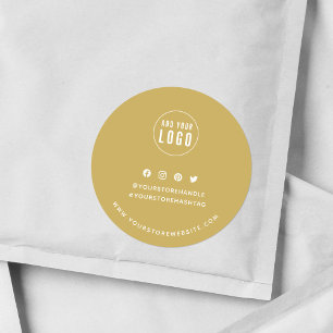 Voeg uw Logo sociale media aangepaste kleurenmarke Ronde Sticker